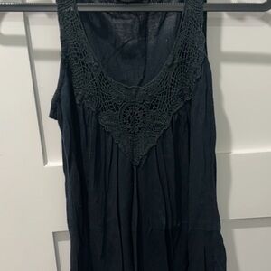 Vintage Gadzooks 100% modal Elegant Black Lace Women's Top made in the USA